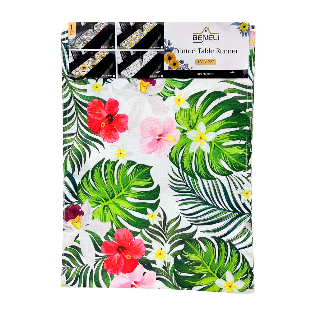 Camino de Mesa Beneli Home - Flores y Naturaleza - 33 x 183 cm