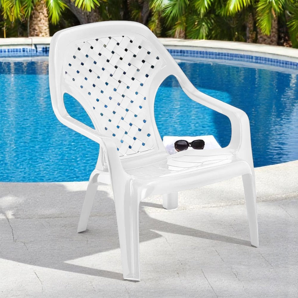 Silla Playera / Rimax / Plástica / Blanca