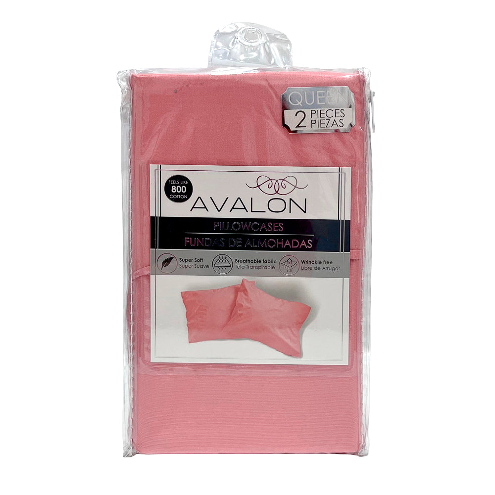 Fundas De Almohada Coral 2 Piezas Queen - Avalon