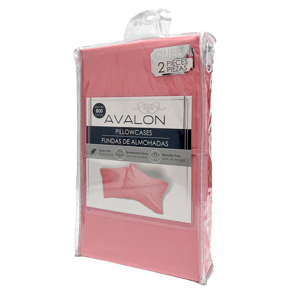 Fundas De Almohada Coral 2 Piezas Queen - Avalon