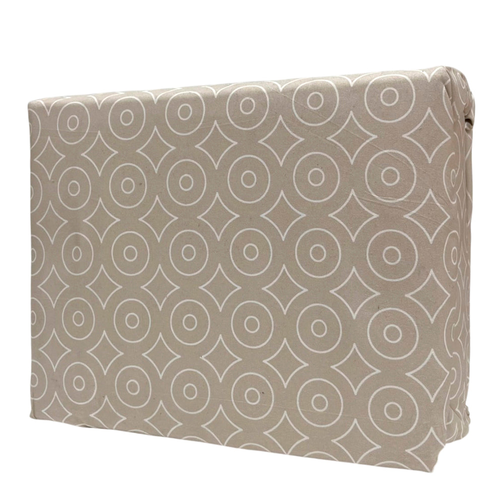 Sábana Queen 4 Piezas Beige Estampado - Spa Lush