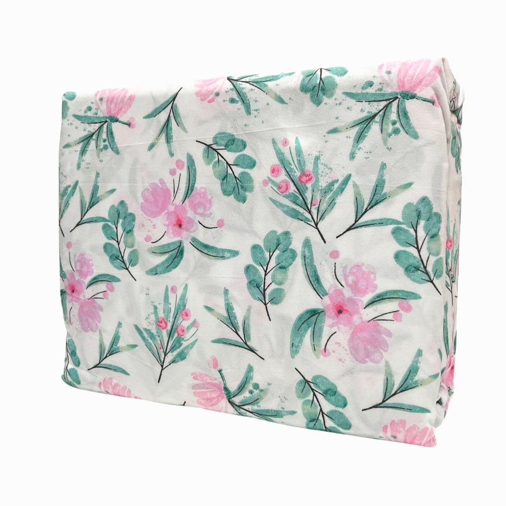 Sábana Full 4 Piezas Blanco Estampado - Spa Lush