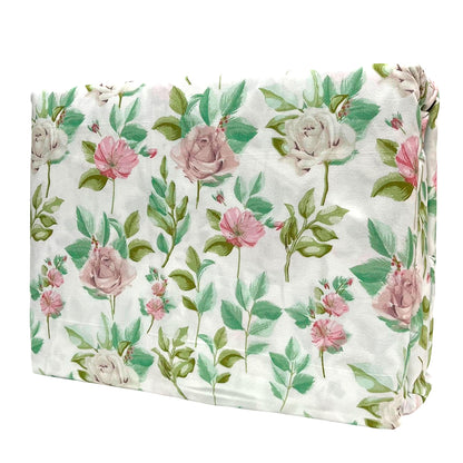 Sábana Queen 4 Piezas Blanca Estampada - Spa Lush