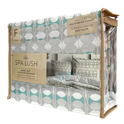 Sábana Full 4 Piezas Estampada - Spa Lush
