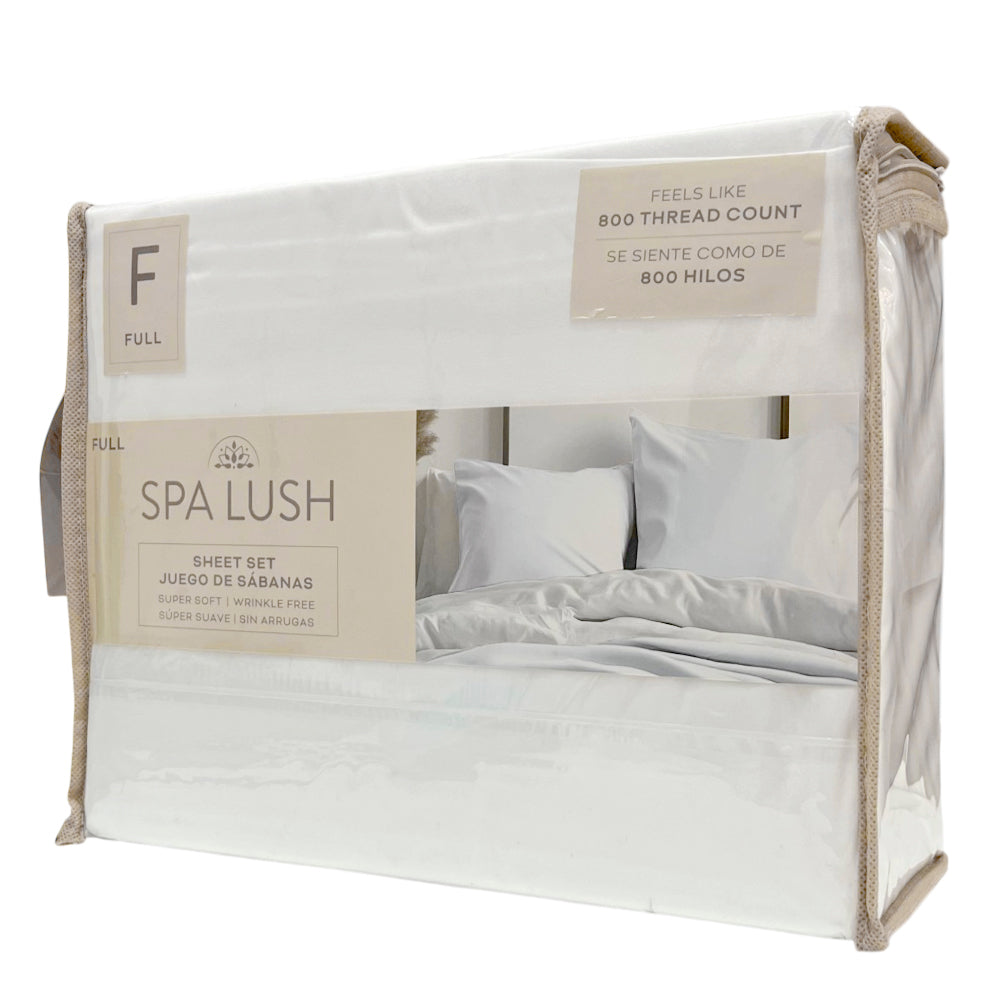 Sábana Full 4 Piezas Blanca - Spa Lush