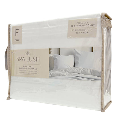 Sábana Full 4 Piezas Blanca - Spa Lush
