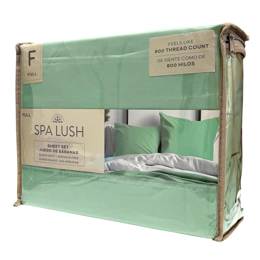 Sábana Full 4 Piezas Aqua - Spa Lush