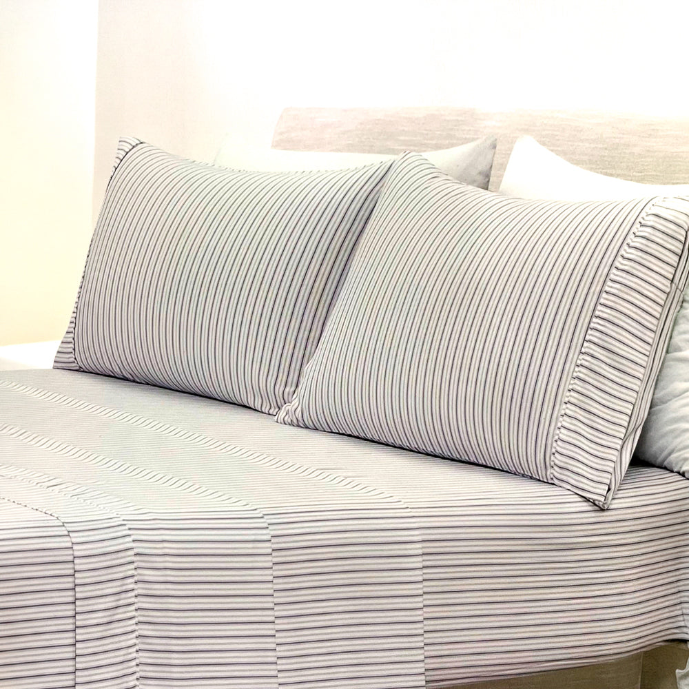 Sábana Queen 4 Piezas Blanco Estampado - Home Accents
