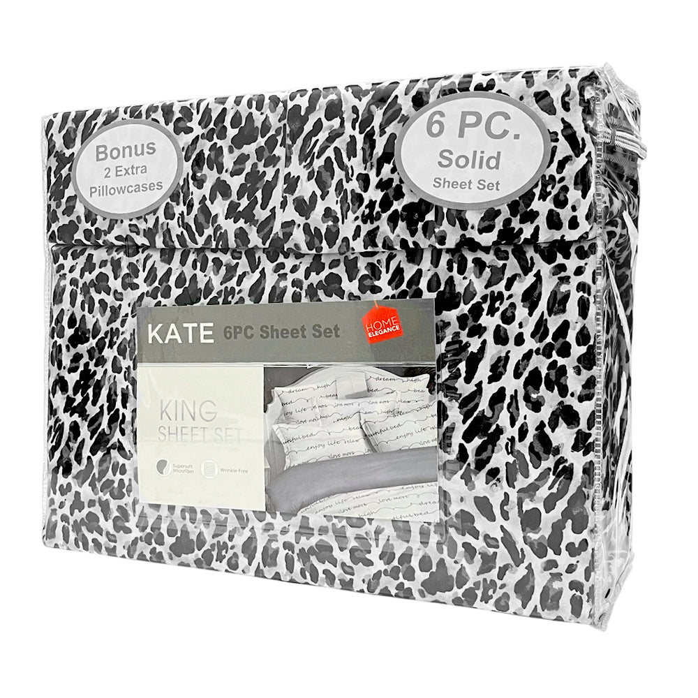 Sábana Estampada King / Home Elegance / 6 Piezas / Surtido