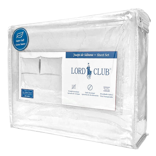 Sábana Queen Lisa Lord Club 4 Piezas / White