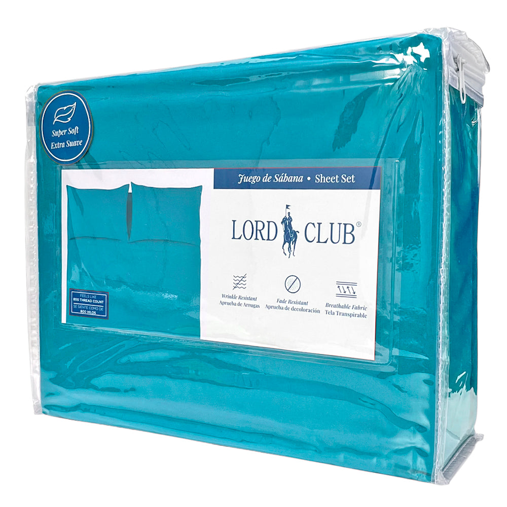Sábana Queen Lisa Lord Club 4 Piezas / Teal