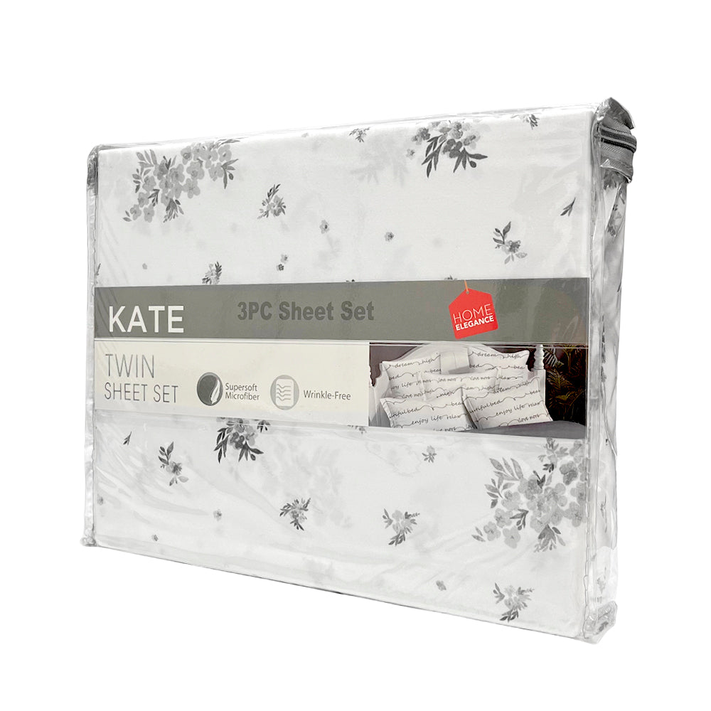 Sábana Estampada Twin / Home Elegance / 3 Piezas / Surtido