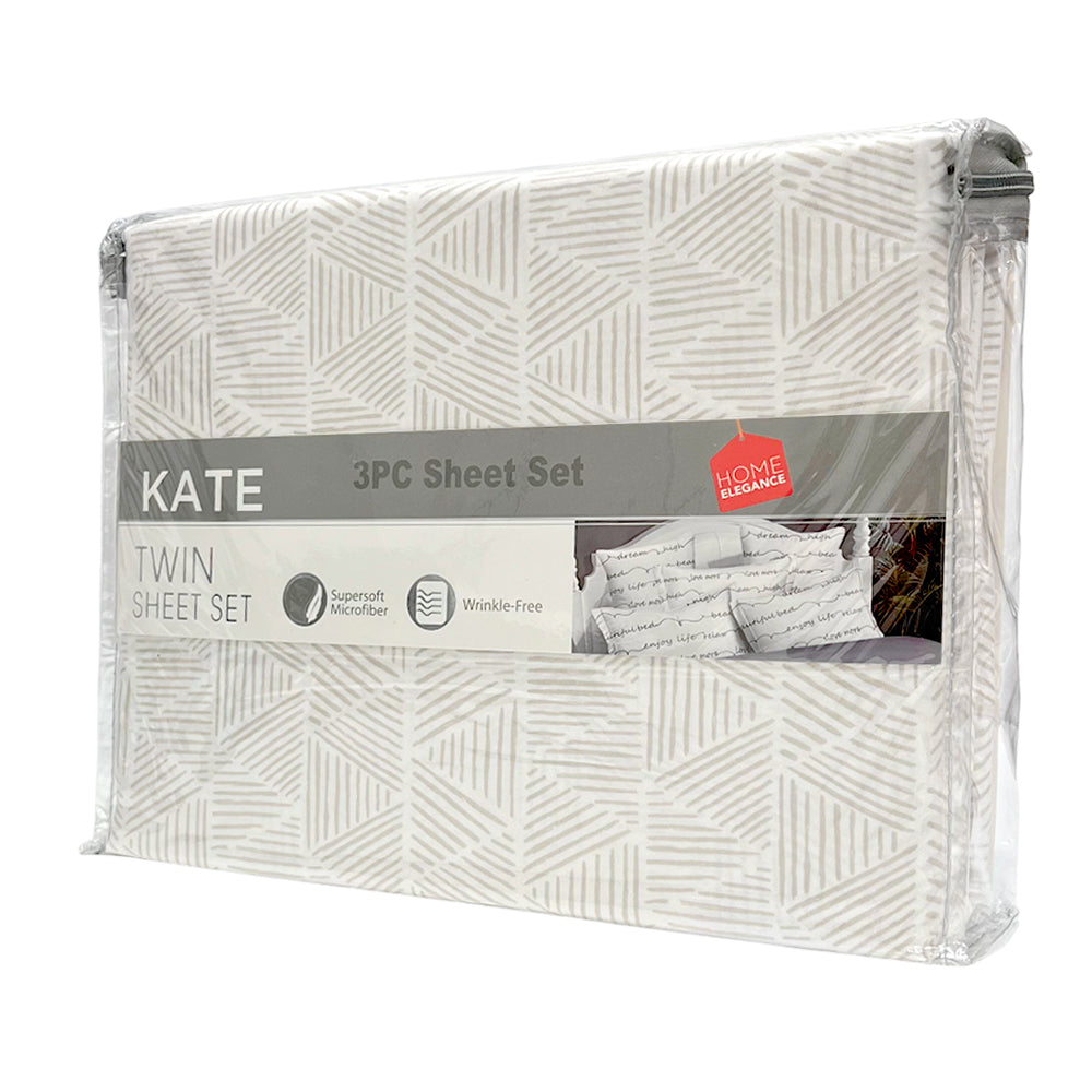 Sábana Estampada Twin / Home Elegance / 3 Piezas / Surtido