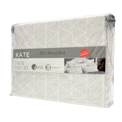 Sábana Estampada Twin / Home Elegance / 3 Piezas / Surtido