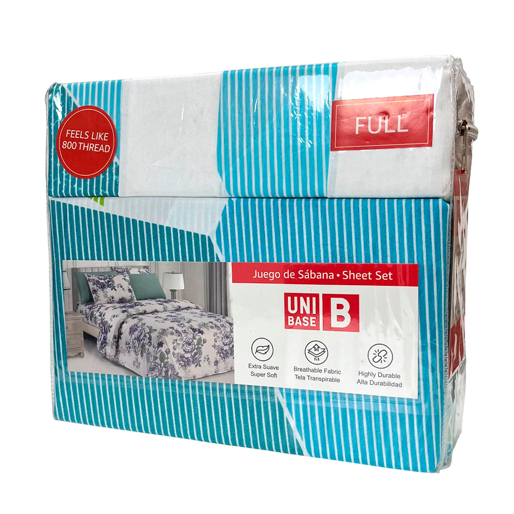 Sábana Full Set 6 Piezas Estampada Unibase / Surtida