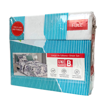 Sábana Full Set 6 Piezas Estampada Unibase / Surtida