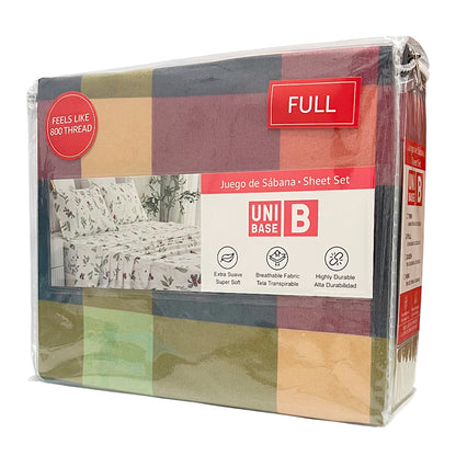 Sábana Full Estampada Unibase / Set 4 Piezas / Surtida