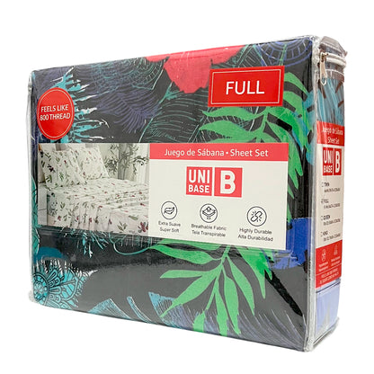 Sábana Full Estampada Unibase / Set 4 Piezas / Surtida