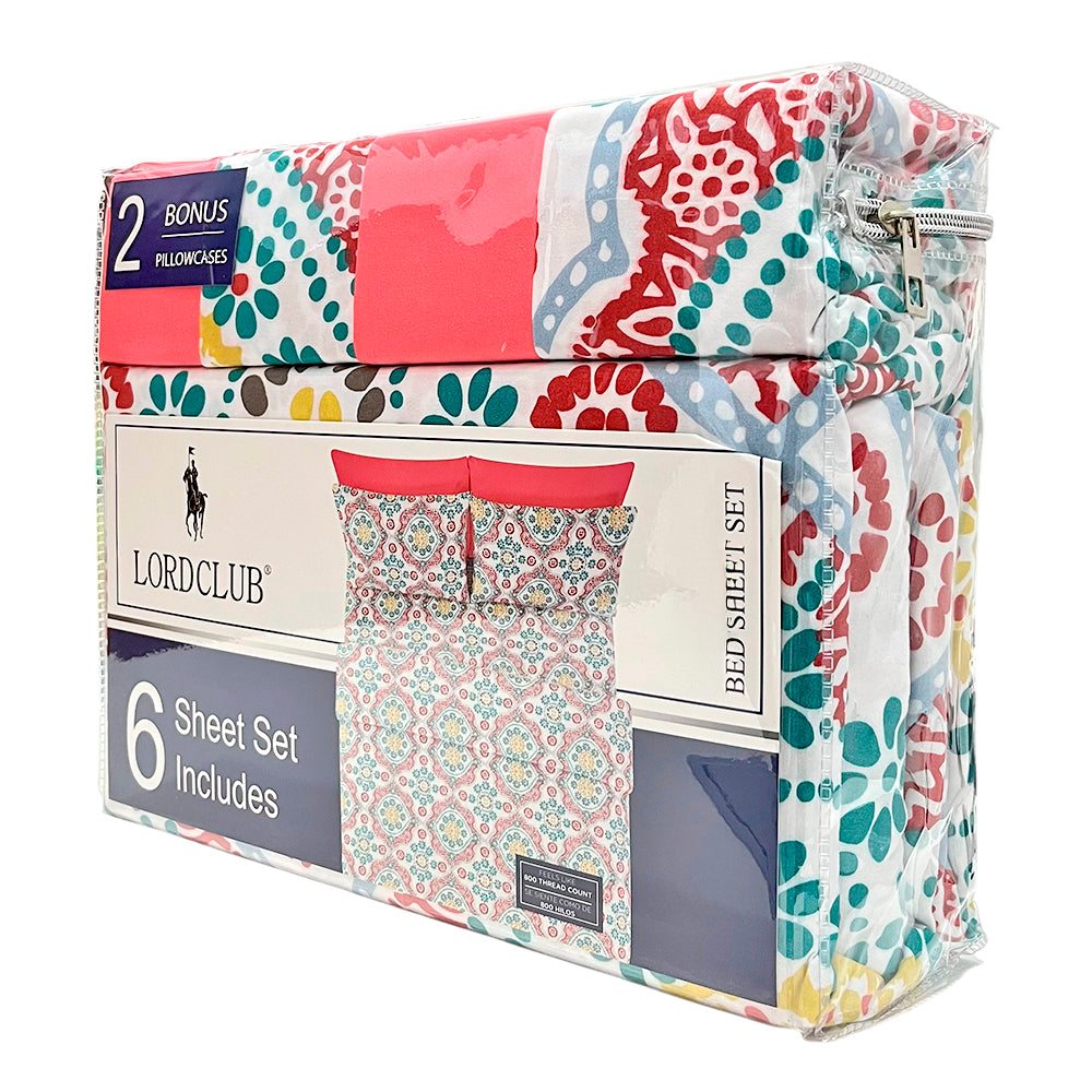 Sábana Full Estampada Lord Club 6 Piezas / Surtida