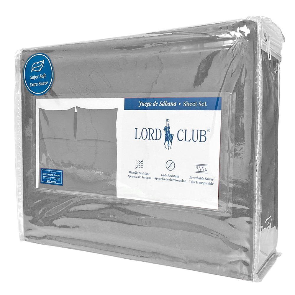 Sábana Full Lisa Lord Club 4 Piezas / Silver