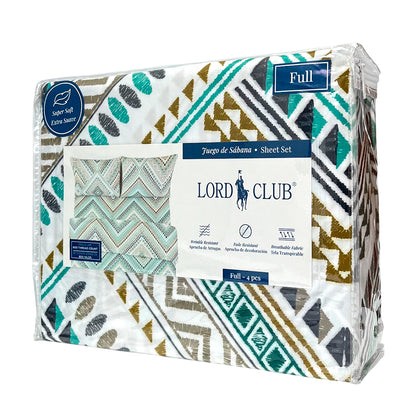 Sábana Full Estampada Lord Club 4 Piezas / Surtida