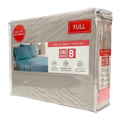 Sábana Full Lisa Unibase / Set 4 Piezas / Surtida