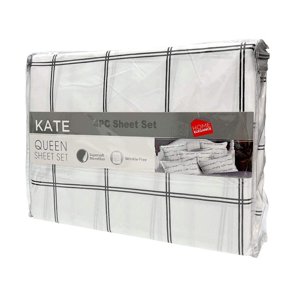 Sábana Estampada Queen / Home Elegance / 4 Piezas / Surtido