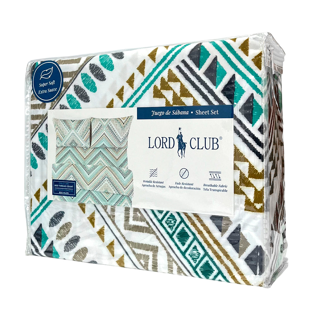 Sábana Queen Estampada Lord Club / 4 Piezas / Surtida