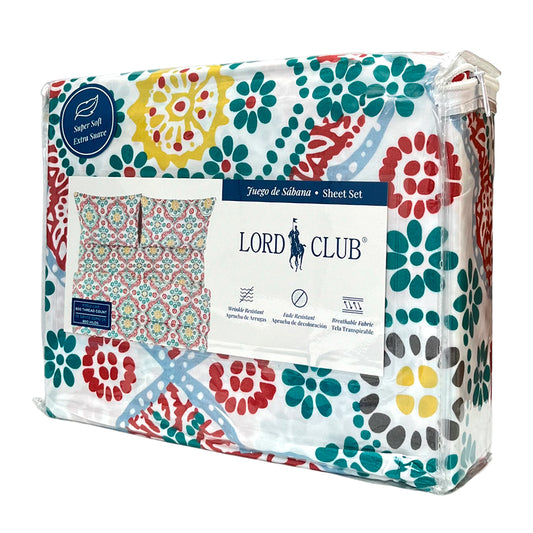 Sábana Queen Estampada Lord Club / 4 Piezas / Surtida