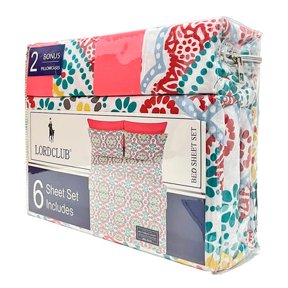 Sábana Queen Estampada Lord Club / 6 Piezas / Surtida