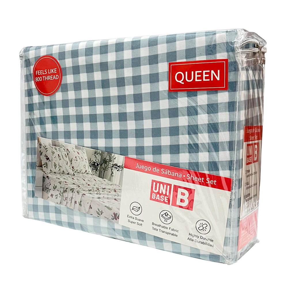 Sábana Queen Estampada Unibase / Set 4 Piezas / Surtida