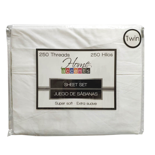Sabana Home Accents 250 Hilos Set de 3 Piezas - TWIN