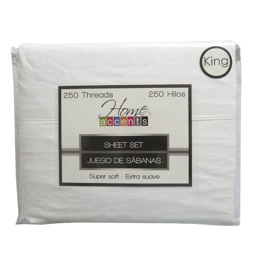 Sabana Home Accents 250 Hilos Set de 4 Piezas - KING