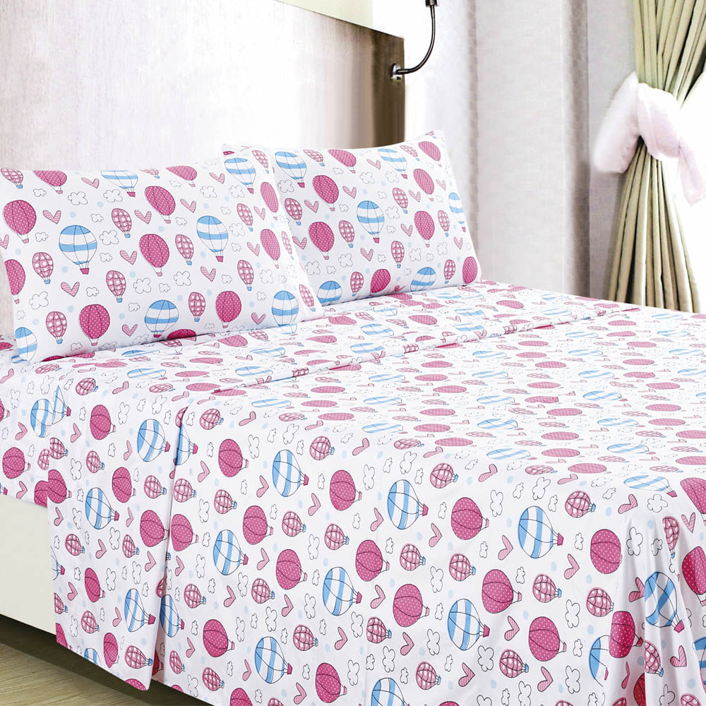 Juego de Sábana Globo Home Accents Microfibra de 4 Piezas - Full