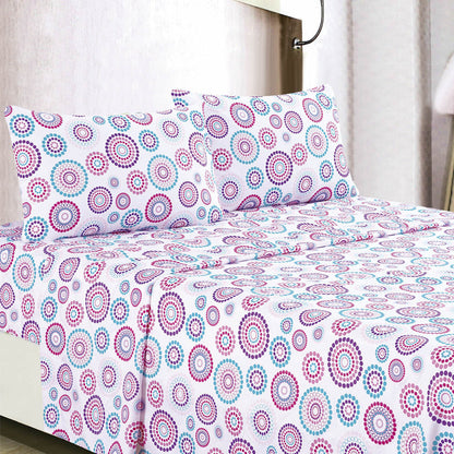 Juego de Sábana Bubble Home Accents Microfibra de 4 Piezas - Full