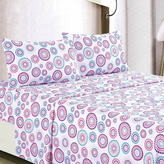 Juego de Sábana Bubble Home Accents Microfibra de 4 Piezas - Full