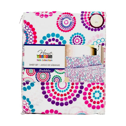 Juego de Sábana Bubble 4 Piezas Home Accents de Microfibra - Full