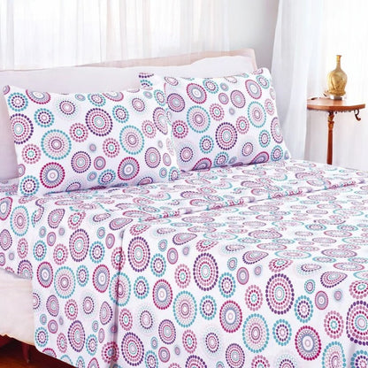 Juego de Sábana Bubble 4 Piezas Home Accents de Microfibra - Full