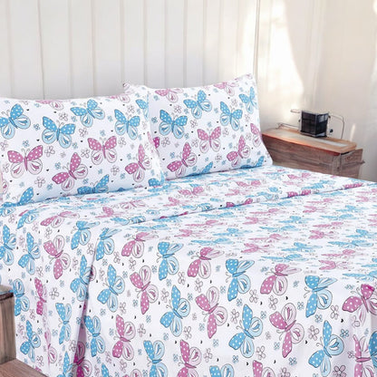 Juego de Sábana Butterfly Home Accents Microfibra de 3 Piezas - Twin