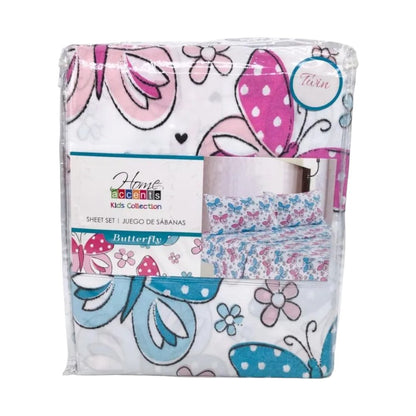 Juego de Sábana Butterfly Home Accents Microfibra de 3 Piezas - Twin