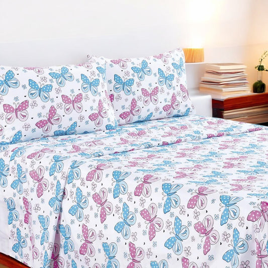 Juego de Sábana Butterfly Home Accents Microfibra de 4 Piezas - Full
