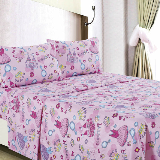 Juego de Sábana Princess Home Accents Microfibra de 4 Piezas - Queen