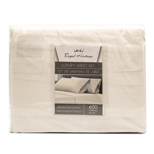 Juego de Sábana Royal Heritage 600 Hilos de 4 Piezas - King