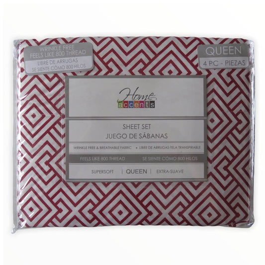 Sábanas Milán Home Accents 4 Piezas - QUEEN