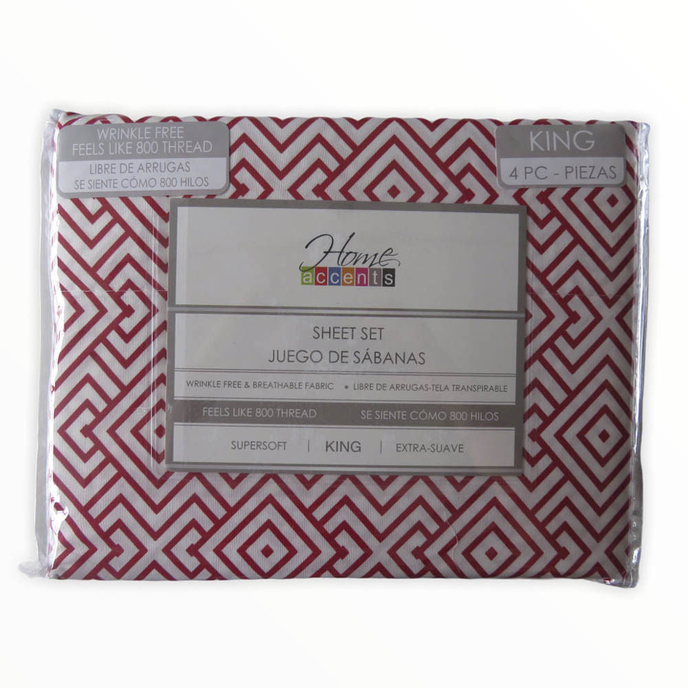 Sábanas Milán Home Accents 4 Piezas - KING
