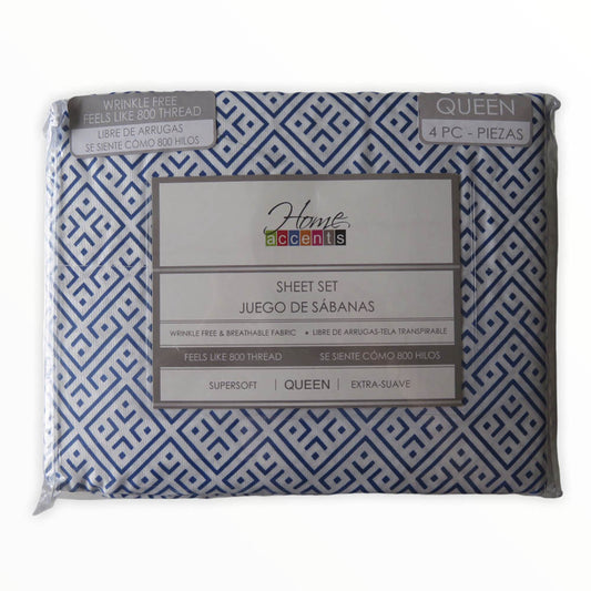 Sábanas Ibiza Home Accents 4 Piezas - QUEEN