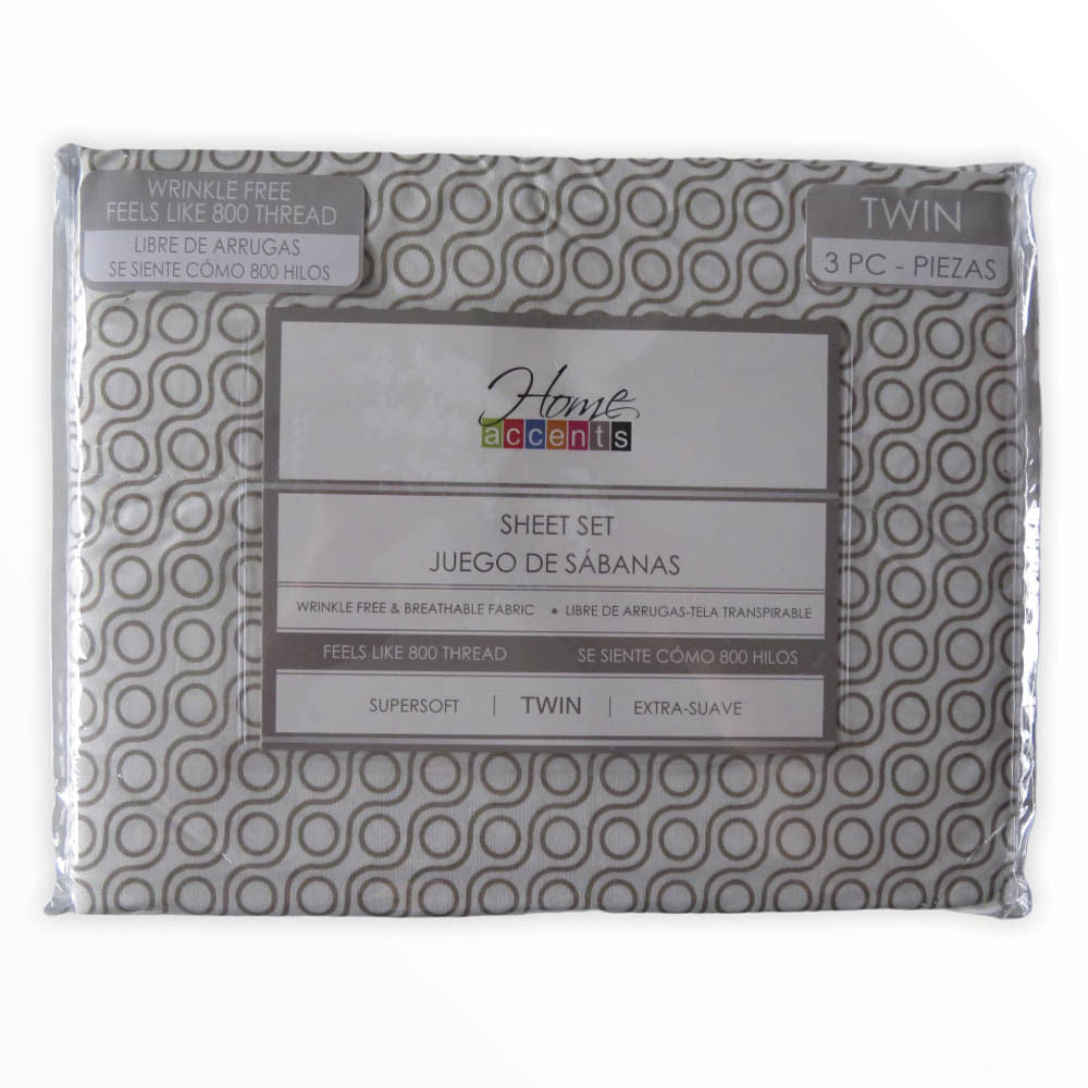 Sábanas Denver Home Accents 3 Piezas - TWIN