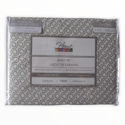 Sábanas Denver Home Accents 3 Piezas - TWIN