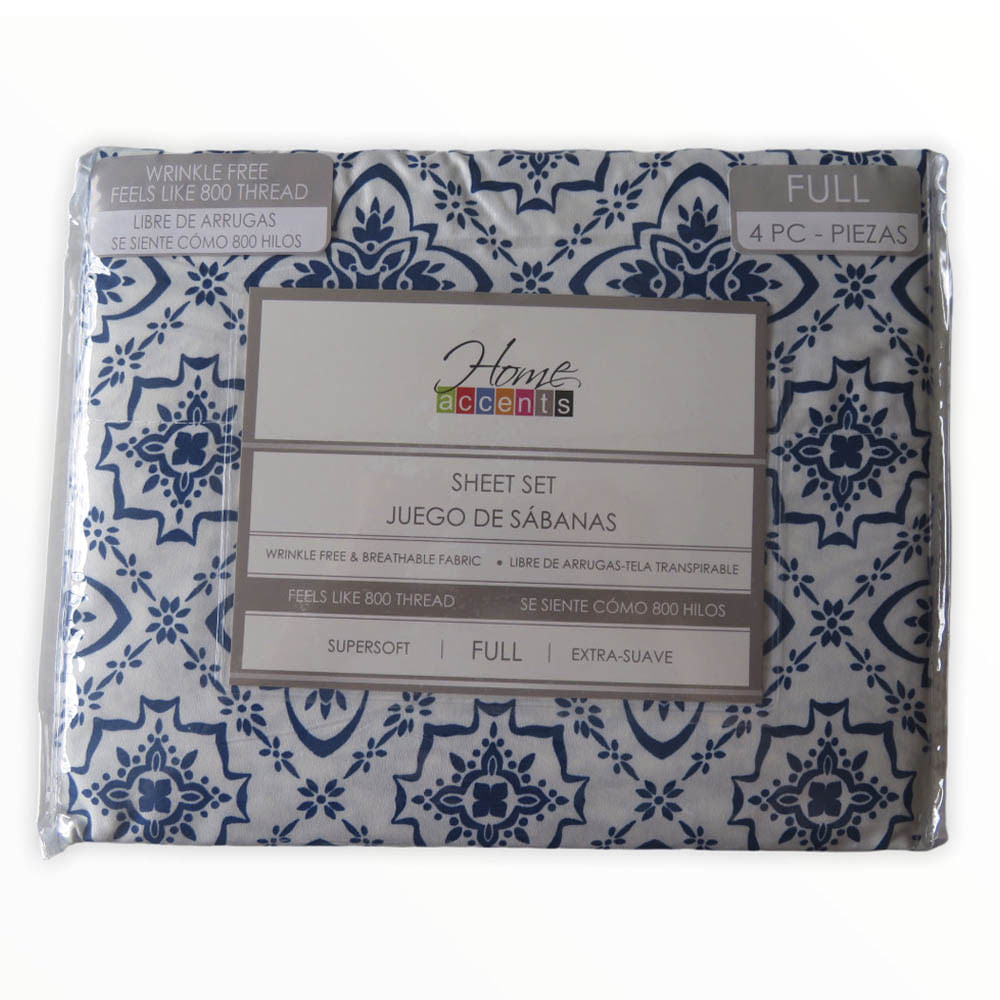 Sábanas London Home Accents 4 Piezas - FULL