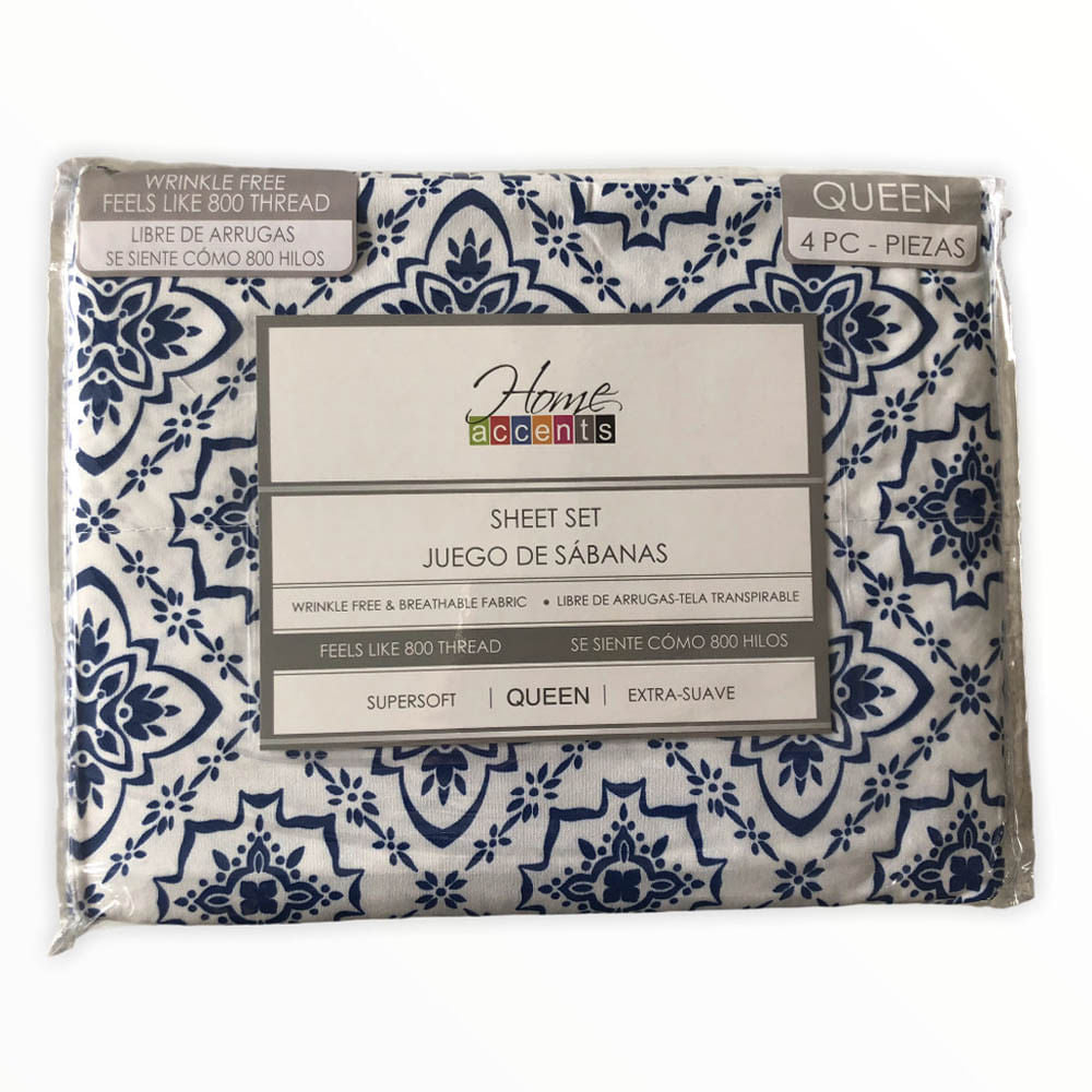 Sábanas London Home Accents 4 Piezas - QUEEN